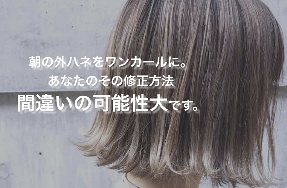 ワンカール が 外 に ハネ てしまう 原因 とは スタイリングマメ知識 クセ毛 パーマ髪質改善士 フリーランス美容師エンジニア 金枝俊平